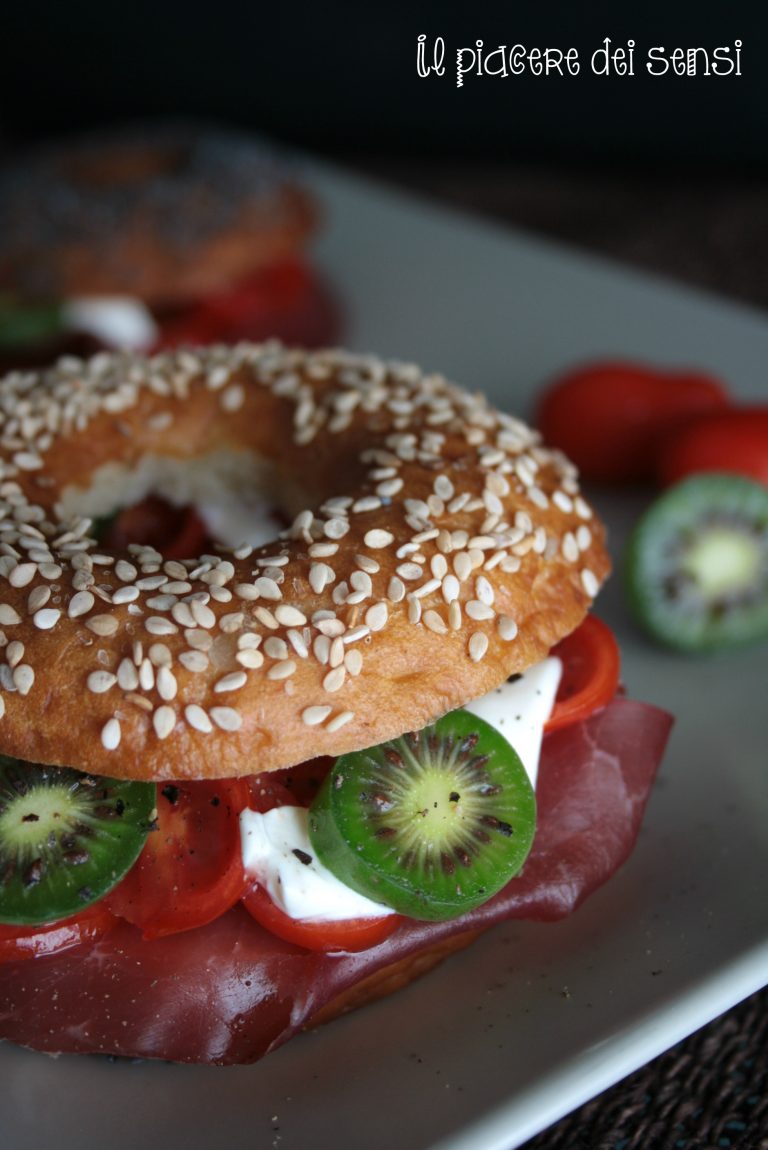 Bagels festosi con Nergi e bresaola | Il piacere dei sensi