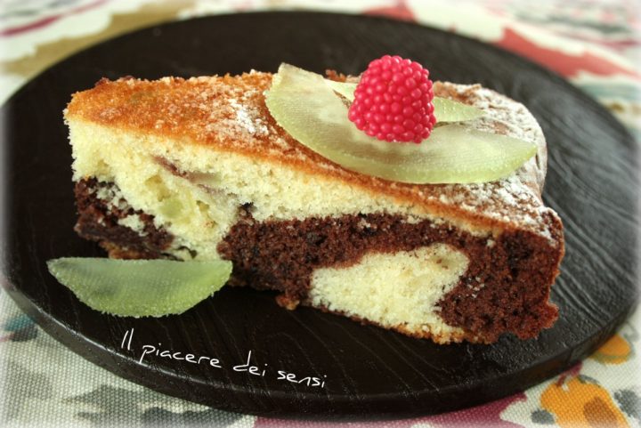 Torta bicolore con cedro candito