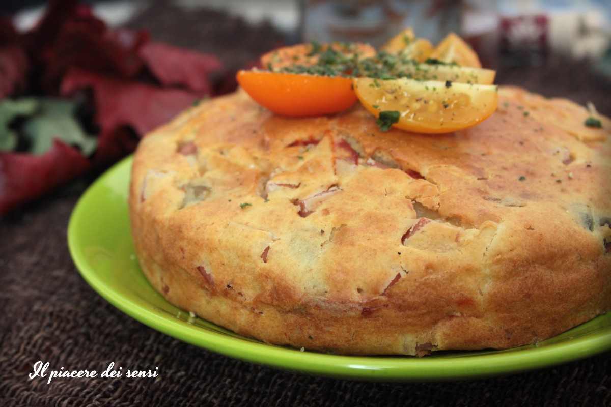 torta salata soffice prosciutto e fontina